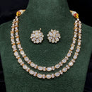 Amoliya Jewels Gold Plated Polki Kundan Stone Necklace Set