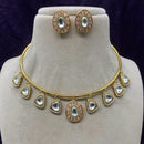 Amoliya Jewels Gold Plated Kundan Stone Necklace Set