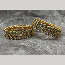 Amoliya Jewels Gold Plated Kundan Stone Openable Bangles Set