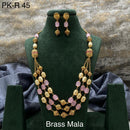 Amoliya Jewels Brass Plated Beads Necklace Set