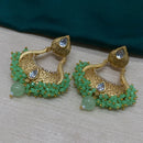 Amoliya Jewels Gold Plated Crystal Stone And Pearls Dangler Earrings