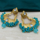 Amoliya Jewels Gold Plated Crystal Stone And Pearls Dangler Earrings