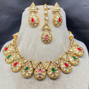 Amoliya Jewels Gold Plated Kundan Stone Necklace Set