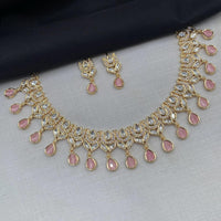 Amoliya Jewels Gold Plated Polki Kundan Stone Necklace Set