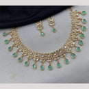 Amoliya Jewels Gold Plated Polki Kundan Stone Necklace Set