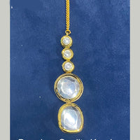 Amoliya Jewels Gold Plated Kundan Maangtikka
