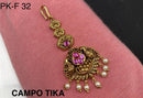 Amoliya Jewels Gold Plated Kundan Temple Maangtikka