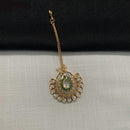 Amoliya Jewels Gold Plated Polki Kundan Stone Maangtikka