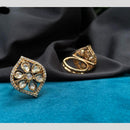 Amoliya Jewels Gold Plated Kundan Stone Rings