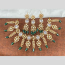 Amoliya Jewels Gold Plated Poki Kundan And Beads Necklace Set