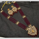 Amoliya Jewels Gold Plated Polki Kundan And Beads Long Necklace Set