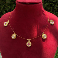 Amoliya Jewels Traditional Gold-Plated Kundan Necklace