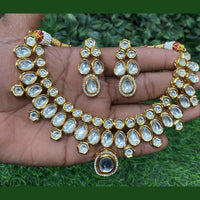 Amoliya Jewels Traditional Gold-Plated Kundan Necklace Set