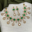 Amoliya Jewels Traditional Gold-Plated Polki Kundan Necklace Set