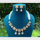 Amoliya Jewels Traditional Gold Plated Polki Kundan And Pearl Necklace Set