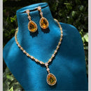 Amoliya Jewels American Diamond Necklace Set