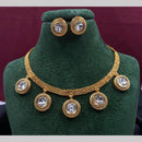 Amoliya Jewels Elegant Gold-Plated Crystal Necklace Set