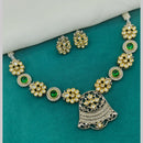 Amoliya Jewels Gold Plated Polki Kundan Timeless Wedding Collection Necklace Set