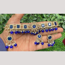 Amoliya Gold Plated Designer Crystal And Beads Choker Necklace Set