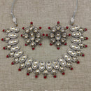Amoliya Jewels Gold Plated Kundan Stone Necklace Set