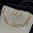 Amoliya Jewels Gold Plated Polki Kundan Necklace Set