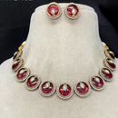 Amoliya Jewels Gold Plated Kundan Necklace Set