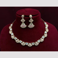 Amoliya Jewels Gold Plated Polki Kundan Meenakari Necklace Set