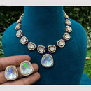 Amoliya Jewels Gold Plated Kundan Necklace Set