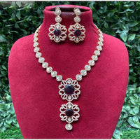 Amoliya Jewels Gold Plated Polki Kundan Necklace Set