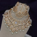 Amoliya Jewels Gold Plated Polki Kundan And Beads Necklace Set