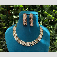 Amoliya Jewels Gold Plated Polki Kundan Necklace Set