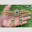 Amoliya Jewels Gold Plated Polki Kundan And Beads Choker Necklace Set