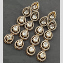 Amoliya Jewels Gold Plated Kundan Stone Dangler Earrings