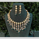 Amoliya Jewels Gold Plated Kundan Stone And Beads Necklace Set