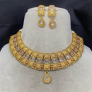 Amoliya Jewels Gold Plated Pota Stone Necklace Set