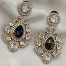 Amoliya Jewels Gold Plated Polki Kundan Dangler Earrings