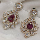 Amoliya Jewels Gold Plated Polki Kundan Dangler Earrings
