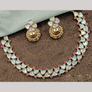 Amoliya Jewels Gold Plated Polki Kundan Necklace Set