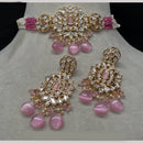 Amoliya Jewels Gold Plated Polki Kundan And Beads Choker Necklace Set