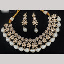 Amoliya Jewels Gold Plated Polki Kundan And Beads Necklace Set