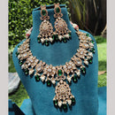 Amoliya Jewels Gold Plated Polki Kundan And Beads Necklace Set