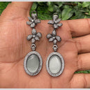 Amoliya Jewels Black Plated Austrain Stone Dangler Earrings