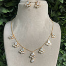 Amoliya Jewels Gold Plated Polki Kundan Necklace Set