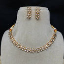 Amoliya Jewels Gold Plated Polki Kundan Necklace Set
