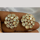 Amoliya Jewels Classic Radiance Polki Kundan Stud Earrings