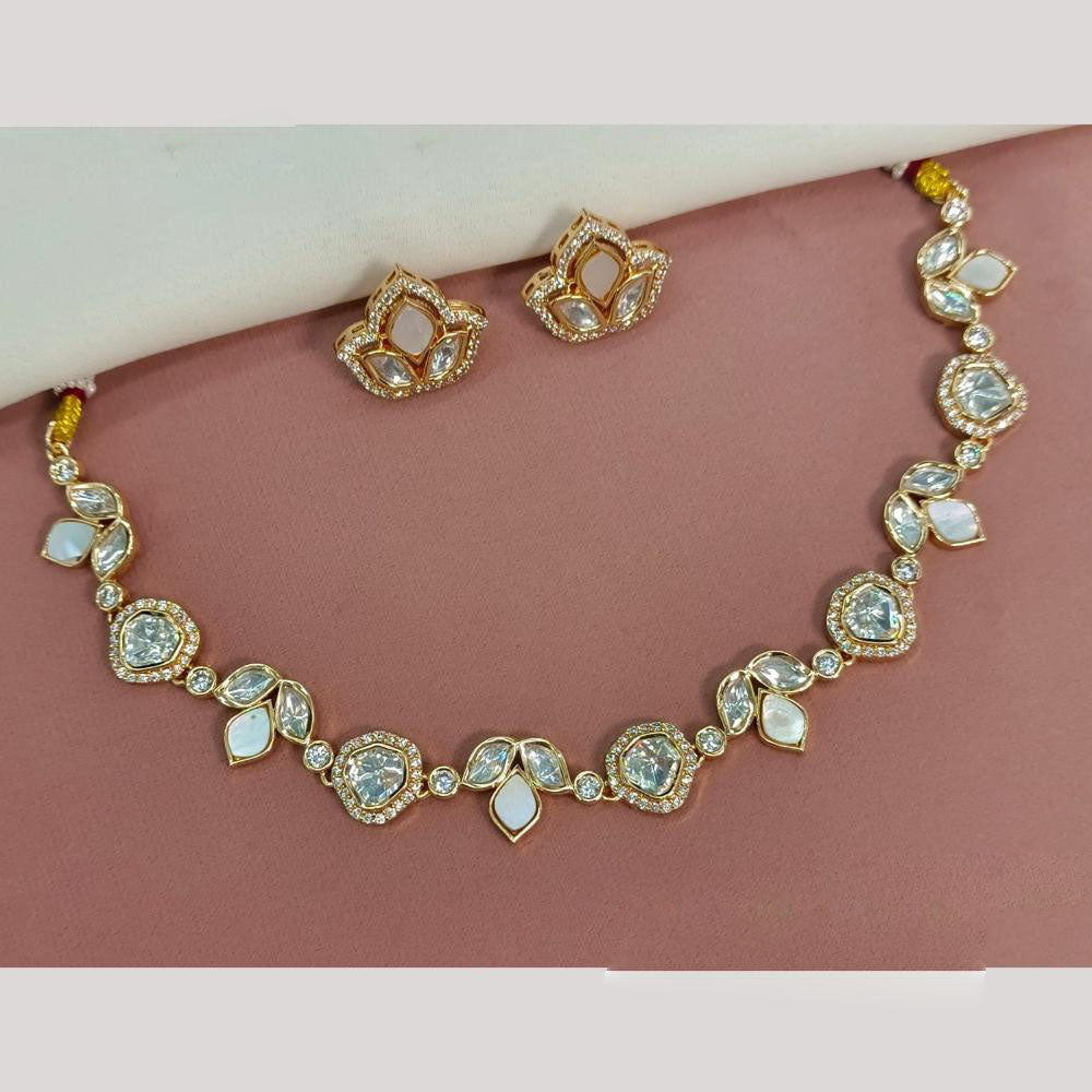 Amoliya Jewels Timeless Treasure Polki Kundan Necklace Set 