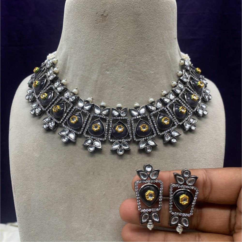 Amoliya Jewels Tradition with a Sparkle Kundan Necklace Set 