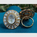 Amoliya Gold Plated Polki Kundan Stone Rings