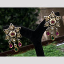 Amoliya Luxe Ethnic Polki Kundan And Pearl Dangler Earrings