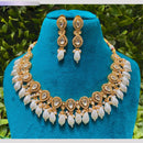 Amoliya Jewels Sparkling Ethnic Crystal Stone And Beads Necklace Set